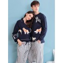 Long sleeves cute cotton Pajamas for couple