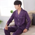Solid color luxury men's Satin pajama sets