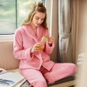 2020 winter woMen's pajamas pure color thickening, simple natural Home wear