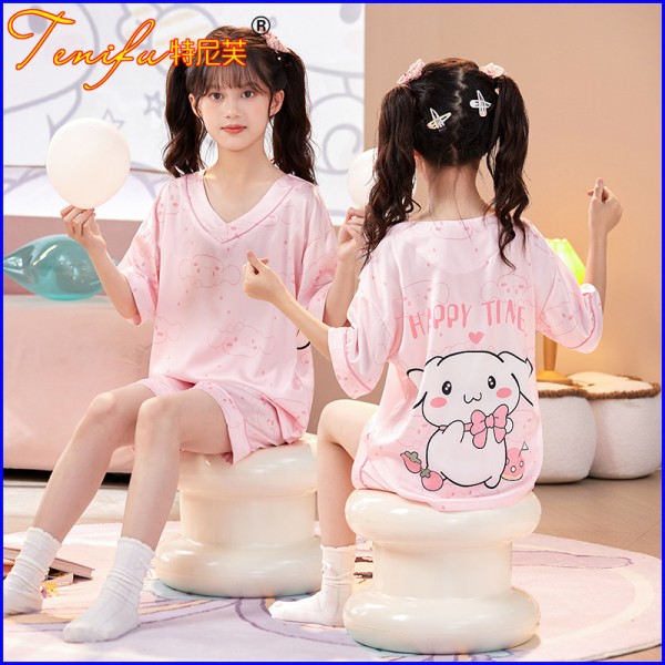Summer Casual Stain Sleepwear Sets for Girls | Comfortable & Wearable