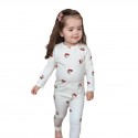 Toddler Cherry Print Pajamas Set - Soft Long Sleeve Kids Sleepwear