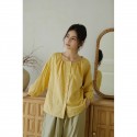 Women's Lightweight Cotton Pajamas Set - Long Sleeve Soft Sleepwear