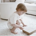 Baby Waffle Knit Outfit Set - Short Sleeve Tee and Shorts for Newborn Toddler