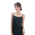 Women’s Summer 100% Mulberry Silk Slip Nightgown | 19 Momme Mid-Length Spaghetti Strap Sleep Dress