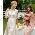 Women's Polka Dot Pajama Set - Long Sleeve Soft Sleepwear Loungewear