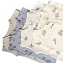 Baby Floral Print Muslin Outfit Set - Sleeveless Top and Bloomer Shorts for Infant Toddler