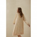 Korean Style Rayon Sateen Floral Shirt Dress - Loose-Fit Spring Loungewear
