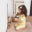 Kids Ribbed Pajamas Set - Short Sleeve Soft Children Sleepwear