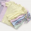 Kids Ribbed Pajamas Set - Short Sleeve Soft Children Sleepwear