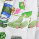 Cucumber Print Lapel Short-Sleeve & Shorts Pajama Set – Lightweight Loungewear for Women