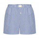 Summer New Women's Casual Comfortable High-Waisted Loose Wide-Leg Vintage Checkered Shorts