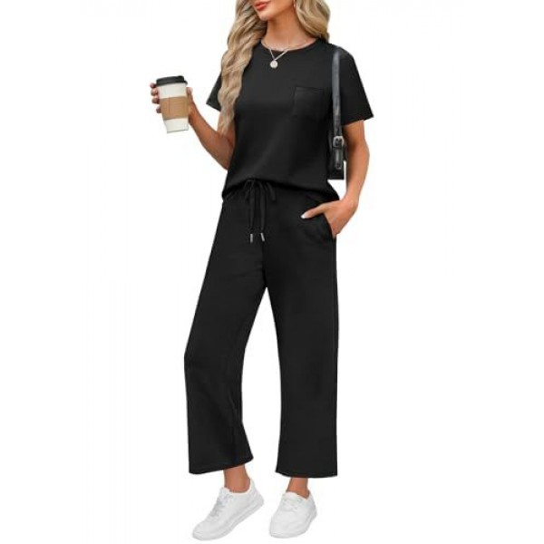 New European Summer Women's Casual Set - High-End Sporty Short Sleeve Outfit