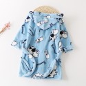 New children's flannel pajamas and robe sets soft pyjamas for boys and girls