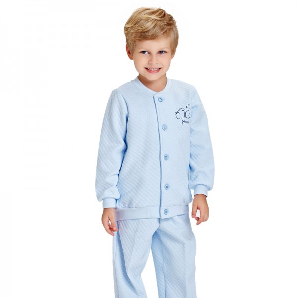 Thin cotton warm pajamas Comfortable boys pajama sets for winter