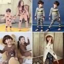 children's cotton pajamasets with Cartoon and dinosaur