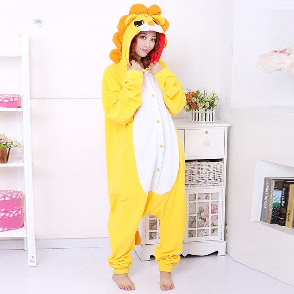Soft Cosplay Lovely lions unisex flannel Onesie Costumes