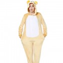 Lovely flannel bear cartoon animated body onesies for lady