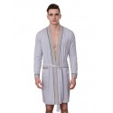 Cardigan slim mens cotton robe for male soft