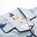 Cartoon printed clean Men's cotton Pajamas short blue