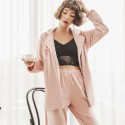 Loose cardigan lace gown for women luxury Pajamas female