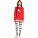 Long sleeves Christmas parent-child dress,simple Family matching pjs for Christmas