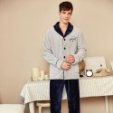 Winter flannel Men's widened Pajama suit 