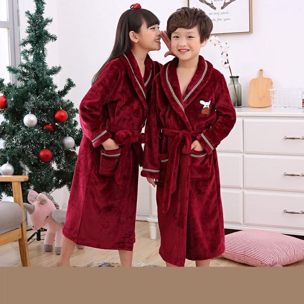 children'spajamas and robe sets cheap flannel nightgown for boys and girls