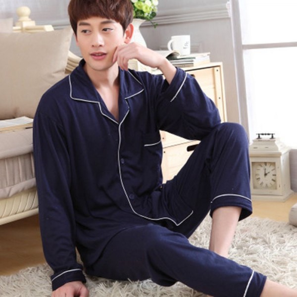 long sleeves Cotton men's pajama sets