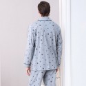 Men's long sleeves cotton pajama sets for Summer supper soft