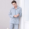 Men's long sleeves cotton pajama sets for Summer supper soft