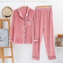 Fall / Winter pure cotton couple cardigan softest pyjamas, golden velvet casual pajamas for women and men