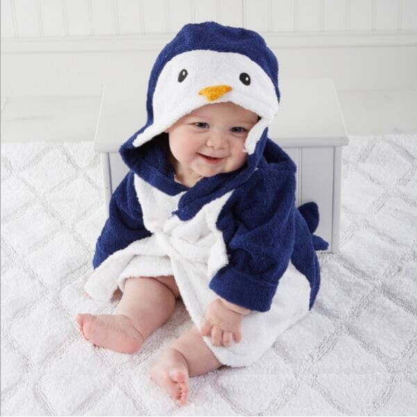 Baby warm penguin crawling set of onesie for children