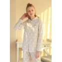 Ladies' long sleeves cotton gauze pajama sets