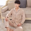 Solid color luxury men's Satin pajama sets