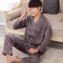 Solid color luxury men's Satin pajama sets