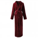 Flannel splicing nightgown for spring long sleeve cute lounge pajamas for women