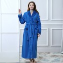 Flannel splicing nightgown for spring long sleeve cute lounge pajamas for women