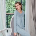 pajama sets for ladies cheap sleepwear womens pajamas with round necklaces