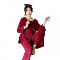 Thickening pajamas woMen's long sleeved pyjamas set in Fall / Winter