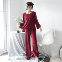 Thickening pajamas woMen's long sleeved pyjamas set in Fall / Winter