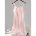 Sexy sling cotton sleepdress for girls nightgown female