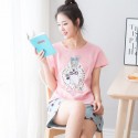 summer sleepwear short sets cotton pajama sets for women T-shirt and short