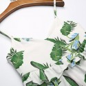 summer cotton sexy sling sleepwear,lovely Women's plant print nightdress