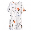 cotton Pajamas women's short sleeved Nightgown cartoon print short nightdress