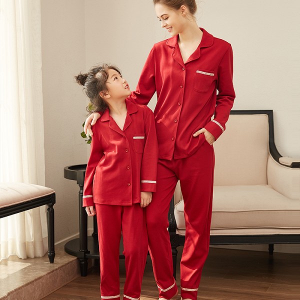Parent-child pyjamas children's pajamas sets girl famlily pajamas for winter