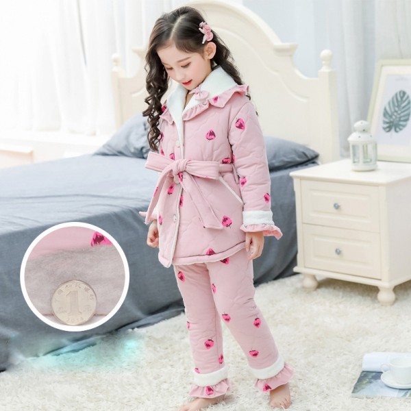Children's COTTON PAJAMA set with velvet family matching pajamas in Fall / Winter