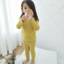 Cute flower printed girls cotton lounge pajamas